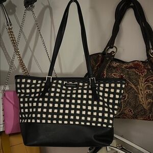 Stylish Black and White Tote Bag
